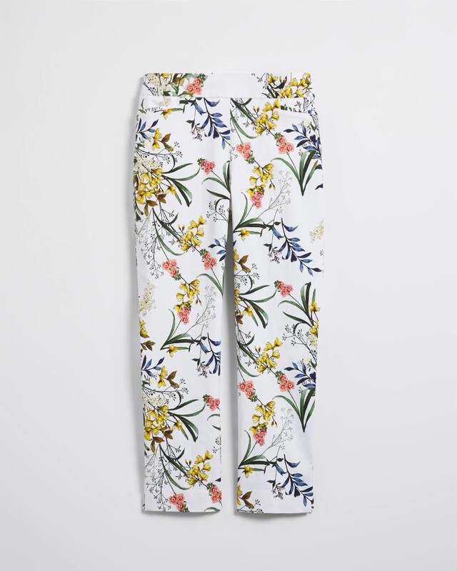 Brigitte Floral Slim Cropped Pants - image 5